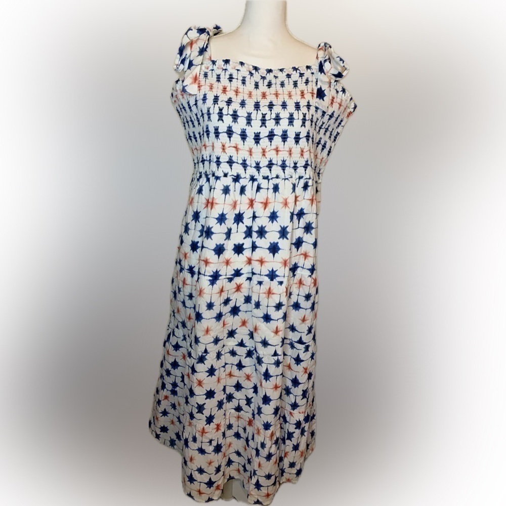 J. Crew Tie Shoulder Smocked Dress Size XXL NWT